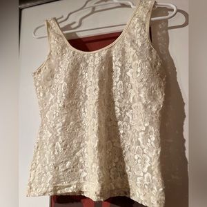 Ivory Lace Tank Top